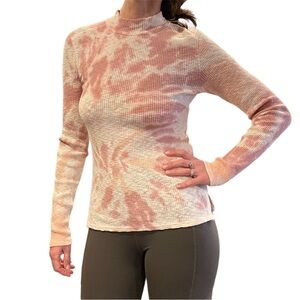 Free People We the Free Mock Neck Tie Dye Top